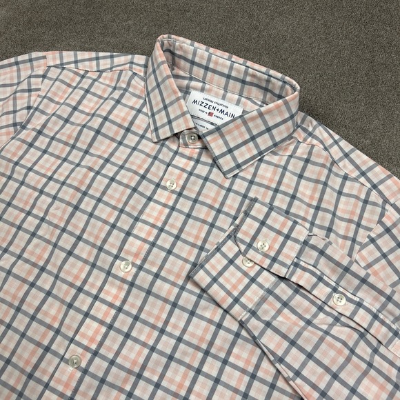 Mizzen+Main Other - Mizzen Main Shirt Mens 2XL Button Up Trim Fit Stretch Multicolor Check Leeward